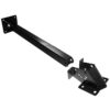 Black metal support bracket with a long horizontal arm and a connecting plate, designed for structural reinforcement in various applications.