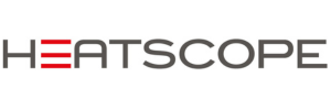 HEATSCOPE logo featuring modern typography with red and gray colors, representing innovative heating solutions.