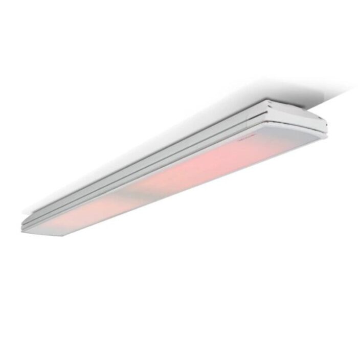 LED ceiling light fixture with a sleek design and red illumination, ideal for modern indoor spaces.