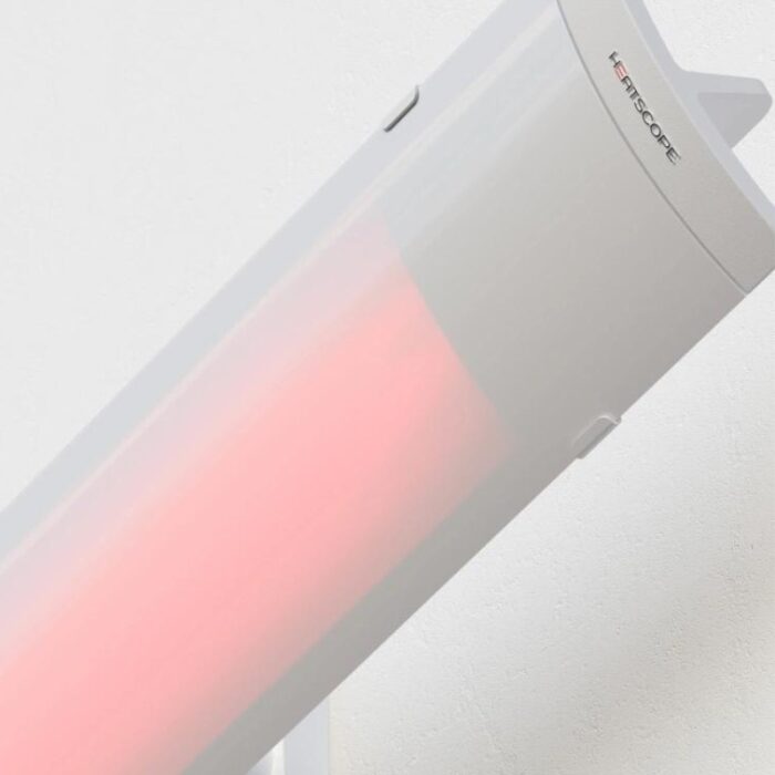 White LED lamp with a warm red glow, designed for ambient lighting and modern decor.
