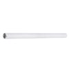 White fluorescent light tube with a metal end cap, suitable for various lighting applications.