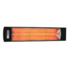 Infrared heating lamp with a sleek black design and glowing orange heating elements, ideal for outdoor and indoor heating solutions.