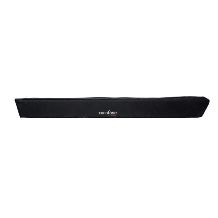 Eurofase heating element cover in black, designed for protecting and extending the life of heating units.