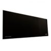 Black heating panel with a caution label indicating "Hot Surface," designed for efficient space heating.