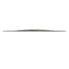 Stainless steel nail file with a curved design, featuring a Platinum brand logo, ideal for professional nail care.