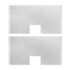 Set of two stainless steel metal plates with cutouts, designed for industrial or construction applications.