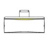 Linear LED light fixture design with a yellow accent, suitable for commercial or residential use.