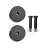 Black rubber bushings with bolts for vehicle suspension or mounting applications. Durable and designed for enhanced stability and performance.
