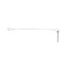 Stainless steel safety pin with wire loop, designed for secure fastening in various applications.