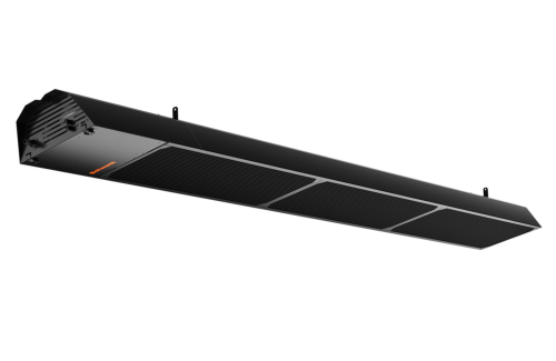 phantomSchwank STP Series black infrared patio tube heater, angled product view